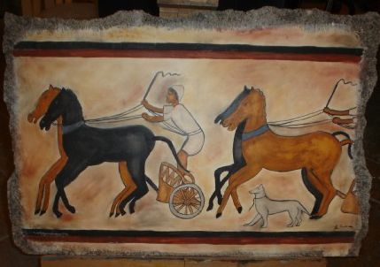 Riproduzione affreschi etruschi