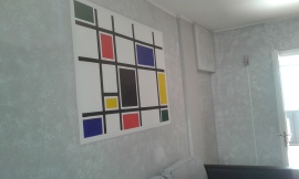 Pittura Murale con riproduzione artistica di P. Mondrian